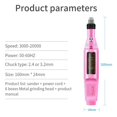 thumbnail image 3 of 20000RPM Manicure Machine Electric Easy Control Pen Nail Drill Bits Set File Remove Polish Gel Portable ,Easy to Setup, 3 of 5