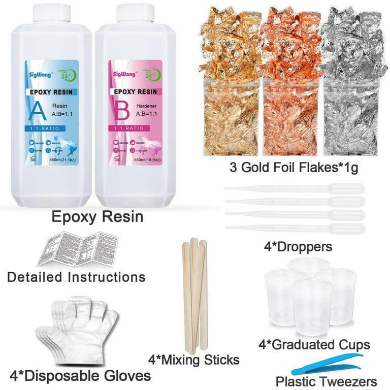 32 OZ. Epoxy Resin, Crystal Clear Epoxy Resin Kit for Art Coating & Casting  Jewelry River Table Countertop Cheeseboard Tumbler Wood Canvas Painting UV