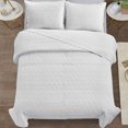 thumbnail image 6 of Mocaletto Luxury 2 Piece Twin Size Quilts, Elegant&Reversible Quilt Set White Bedding Set with Pillow Sham, Soft Lightweight Microfiber Bedspread, Twin Size Bedding Coverlet, 6 of 6