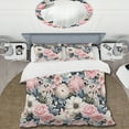 thumbnail image 2 of Designart "Pastel Blossom Delight II" Pink Floral Bedding Covert Set - Cottage Bed Set With 2 Shams, 2 of 5