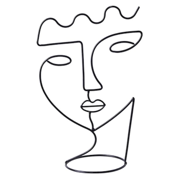 Mujeres cara escultura encimera sombrero titular gorra sombrero Cara M Sunnimix Escultura de rostro abstracto