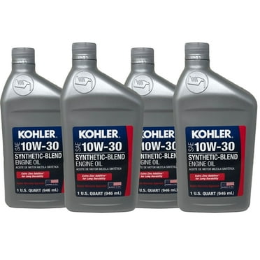 Kohler Genuine OEM 10W-30 Engine Oil Synthetic Blend 25 357 65-S - 4 Pack