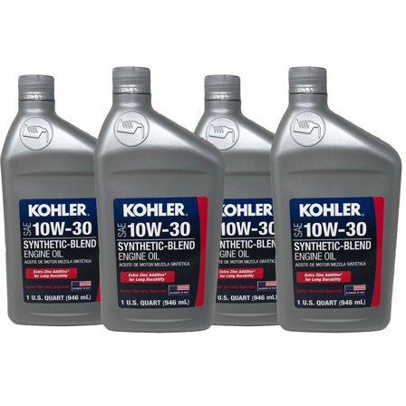 Kohler Genuine OEM 10W-30 Engine Oil Synthetic Blend 25 357 65-S - 4 Pack