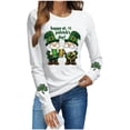 thumbnail image 6 of ClodeEU Women's St Patrick's Day Sweatshirt ,Cute Long Sleeve Pullover Top B-White,Womens Plus XXXL, 6 of 6