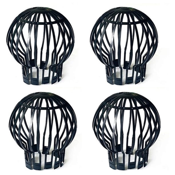 Injueey 4 piezas de protectores de canalones, extremos de bajante, filtros de ramas de hojas, cubierta protectora de desbordamiento, colador, suministros Suministros de limpieza para el hogar Injueey HA010703-01B