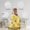 thumbnail image 3 of Custom Name Yellow Star Ducks Adult Duck Blanket Kids Funny Blanket Suitable for Bedroom Bed Sofa Crib Couch Chair Outdoor All Season Items That Yellow Duck Lovers Will Love 50"x40"for Kid, 3 of 6