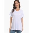 thumbnail image 4 of Women's Tshirts Casual V Neck Short Sleeve Loose Summer Tunic Tops, 4 of 6