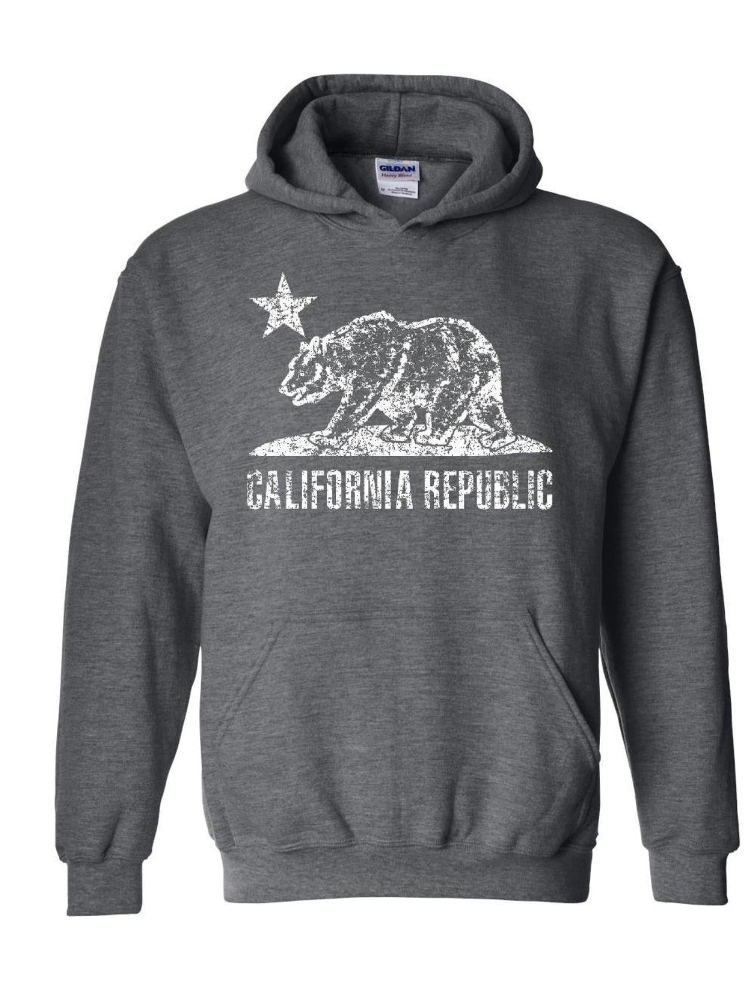 IWPF - Unisex California Republic Bear Hoodie Sweatshirt - Walmart.com ...