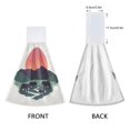 thumbnail image 3 of Yayeee Kitchen Hanging Hand Towels Set of 2 with Loop Bathroom Absorbent Tie Towel, Abstract Elephant, 3 of 7