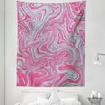 thumbnail image 1 of Marble Tapestry, Modern Bicolour Style Pattern of Trippy Grunge Shaping Waves Forms Print, Fabric Wall Hanging Decor for Bedroom Living Room Dorm, 5 Sizes, Pink and Mint Green, by Ambesonne, 1 of 1