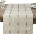 thumbnail image 1 of SARO 2293.N1670B Modern Embroidered Design Table Runner - Natural, 1 of 1