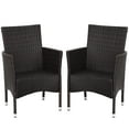 thumbnail image 4 of Gymax 2PC Patio Rattan Wicker Dining Chairs Set Mixbrown With 2 Set Cushion Covers, 4 of 6