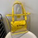 thumbnail image 3 of Bolsos de mano de moda para mujer Bolso compuesto transparente con bolso pequeño (amarillo) Sywqhk Para Estrenar, 3 of 8