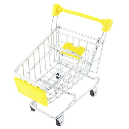 Mini Shopping Cart Handcart Mode Mobile Phone Organizer Desk Decor