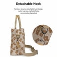 thumbnail image 3 of Women's canvas tote bag, women's crossbody bag, large canvas handbag, canvas tote bag with pockets and compartments.（flower）, 3 of 6