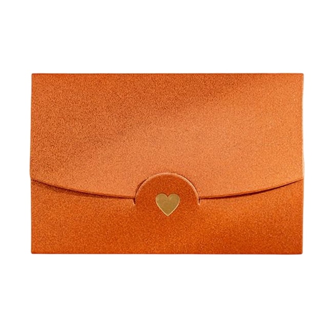 Injueey Cumpleaños Romántico Papel Cartas Sobre Portátil Vintage Boda Ceremonia Tarjetas de regalo Sobres de almacenamiento Fiesta Banquete cartulina Cobre