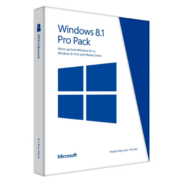 Microsoft Windows 8.1 Pro Pack (Gagnant 8.1 pour Gagner la Mise à Niveau 8.1 Pro) - Boîte de Carte Clé
