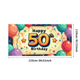 thumbnail image 1 of Happy 50 Birthday Themed Background Decorations with Balloons Stars and Streamers Backdrop Banner for Birthday Party Celebrations Photography Props and Home Decor, 1 of 3