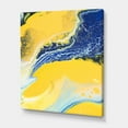 thumbnail image 3 of Designart ' Abstract Composition In Blue and Yellow VII ' Modern Canvas Wall Art Print, 3 of 4