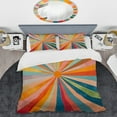 thumbnail image 2 of Designart "Colorful Mid Century Optical Charm I" Abstract Bedding Covert Set - Abstract Midcentury Multi-Color Mid-Century Bed Set With 1 Sham, 2 of 6