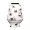 thumbnail image 2 of Fotbe Umbrella Cat Pattern Car Seat Covers for Babies, Nursing Breastfeeding Cover Infant Carseat Canopy, Soft Stretchy Carrier Cover, 2 of 9