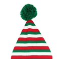 thumbnail image 4 of Knitted Christmas Hats for Men Women Cute Striped Xmas Hat Winter Warm Soft Santa Hats for New Year Festive Party Headwear Green One Size, 4 of 5