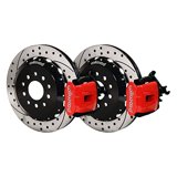 Wilwood Combination Parking Brake Rear Kit 12.88in Drilled Red Honda S2000