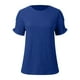 thumbnail image 5 of Blusa informal de manga corta para mujer - Cuello redondo, mangas con volantes y detalles a rayas - Prenda ligera para primavera-verano, 5 of 6