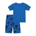 thumbnail image 3 of WIBACKER Cotton 2 Pieces Pajamas for 3-8T Boys Summer Sleepwear Kids Short Sleeve Tops and Shorts Set - Plane, 3 of 12
