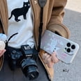thumbnail image 4 of Clmj Plated Silver Cute Cat Kitten Phone Case For iPhone 11 12 Mini 13 Pro 14 X XR XS Max 7 8 Se 2020 Silicone Protective Cover, 4 of 4