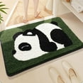 thumbnail image 5 of LACKUST Faux Sheepskin Bathroom Rugs Entrance Mat - Non-Slip Easy Care Bath Mats for Bathroom and Restroom,23.6x15.7in,Green, 5 of 6
