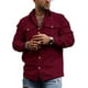 thumbnail image 3 of Camisa de pana para hombre, camisa informal de manga larga, chaqueta de hombre, camisa de corte regular con botones y bolsillo con solapa, 3 of 5