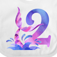 thumbnail image 4 of Inktastic 2nd Birthday Mermaid Tail Boys or Girls Baby Bib, 4 of 4