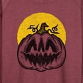 thumbnail image 3 of Instant Message - Scary Vintage Pumpkin  - Women's Lightweight French Terry Long Sleeve Shirt, 3 of 6