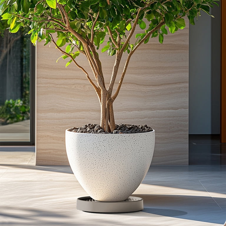 Plant Pot Tray Wheeled Mobile Flower Pot Base,Heavy Duty 360 Rotating  Rollers with Drainage for Indoor,Outdoor Potted Plants,Protect Floor,Easy  Move ...