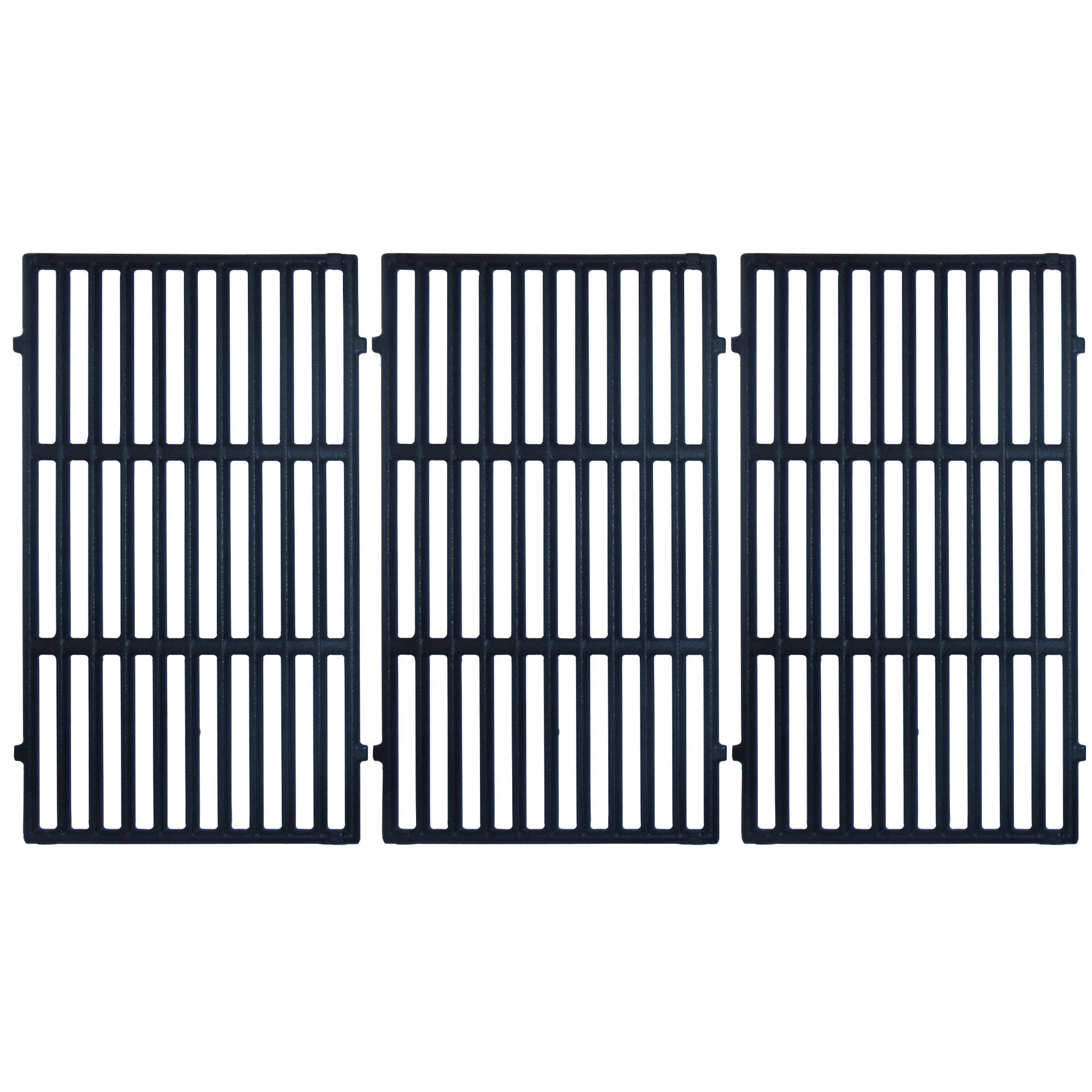 Matte Cast Iron 3-pc Cooking Grid Set for Weber Brand Gas Grills