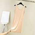 thumbnail image 2 of Women Modal Sleeveless Nightgowns Crew Neck Knee Length Sleep Shirts Soft Comfy Sleepwear, 2 of 5