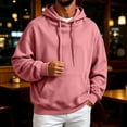 thumbnail image 6 of Men's Soft Fleece Oversized Hoodie Skin Friendly Adjustable Drawstring Hood Kangaroo Pocket Daily Street Winter Layering Sweatshirt, 6 of 8