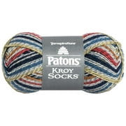 Patons Kroy Socks Yarn-Blue Striped Ragg