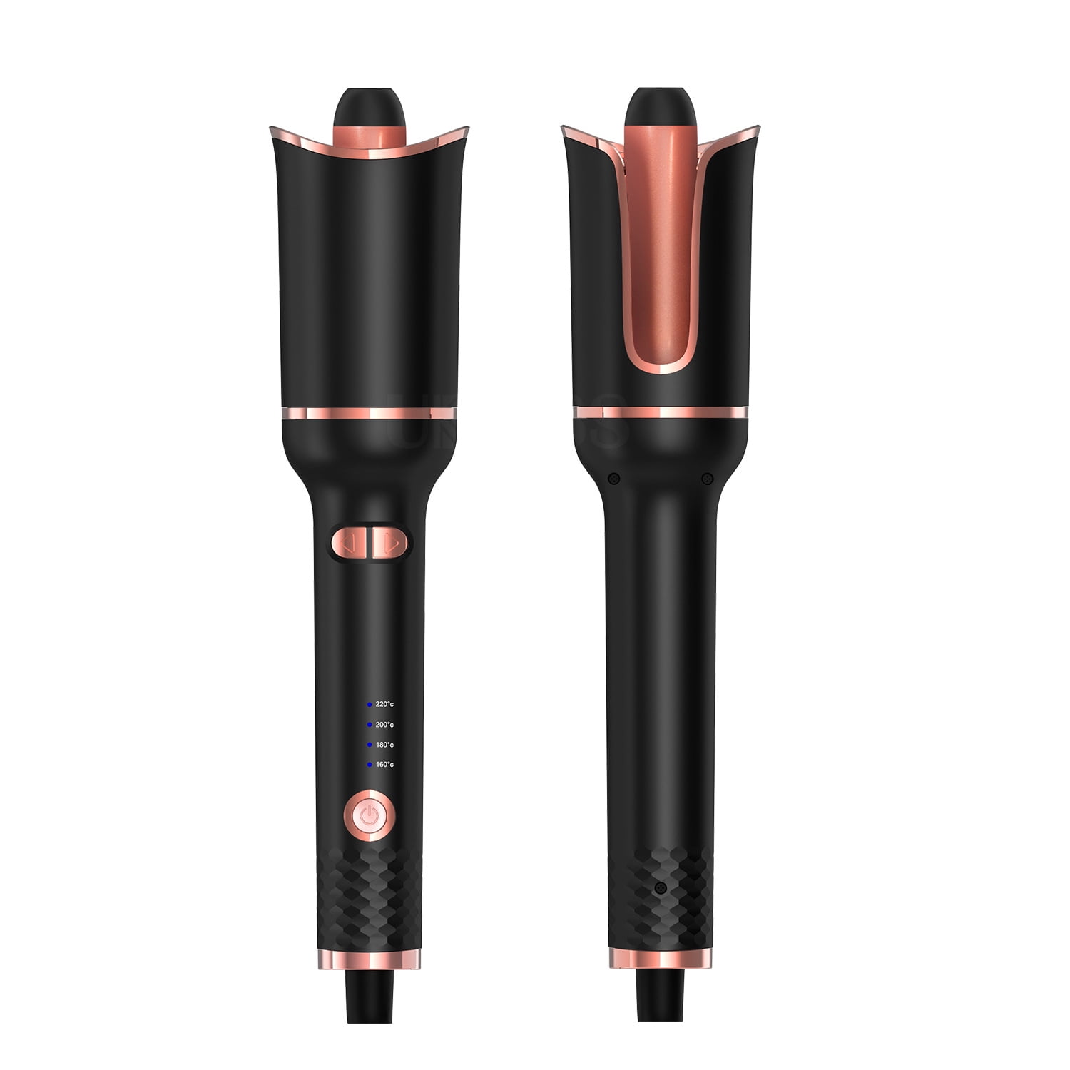 Automatic Hair Curler with U-Shaped Open Barrel for Tangle-Free Styling, Professional Ceramic Ionic Auto-Rotating Curling Iron Wand with 4 Temperature Settings & Anti-Scald Design