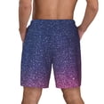 thumbnail image 2 of Lsque Mens Swim Trunks Violet Glitter Pattern - Bathing Suit Compression Liner - Beach Swim Shorts Swimwear - (S-3XL) - Stretch Quick Dry -Large, 2 of 9