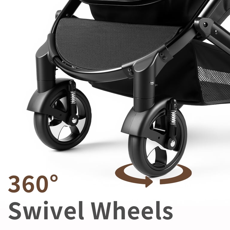 AILEEKISS 3-in-1 Convertible Baby Stroller with Big Seat and