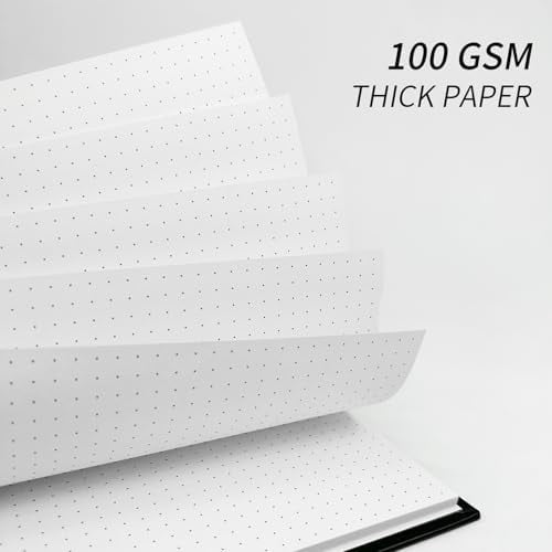 Bullet Dotted Spiral Notebook 8.5" x 11" A4 Large Dot Grid Journal, 100 GSM Thick Dot Paper,160 Pages Journaling Notebooks for Writing Drawing Women Men Work School Supplies