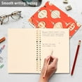 thumbnail image 4 of FORMRS 1-Subject Spiral Notebook 8" x 5" College Ruled 60 Refillable Sheet A5 Hard Cover, 2 Pack, Beige Christmas Ornaments Pattern, 4 of 7