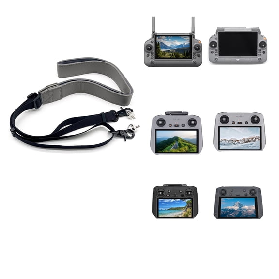 Flysimple Adjustable PU Lanyard For DJI RC Plus 1/2/RC Pro/RC2/RC Control , Neck Strap For DJI Mini 5 Pro/Flip/Air 3S/Mini 4 3 Pro/Mavic 3 Pro/3T/Matrice 4/Inspire 3 With Display Remote Strap