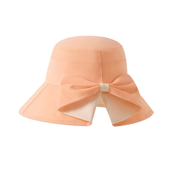 Women's Bowknot Wide Brim Sun Hat – Foldable, 360° Protection UV Protection Breathable Summer Travel Beach Hat Watermelon Red One Size