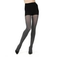 thumbnail image 2 of MeMoi FirmFit Heather Control Top Opaque Tights - Womens - Female (Medium/Large, Black), 2 of 6