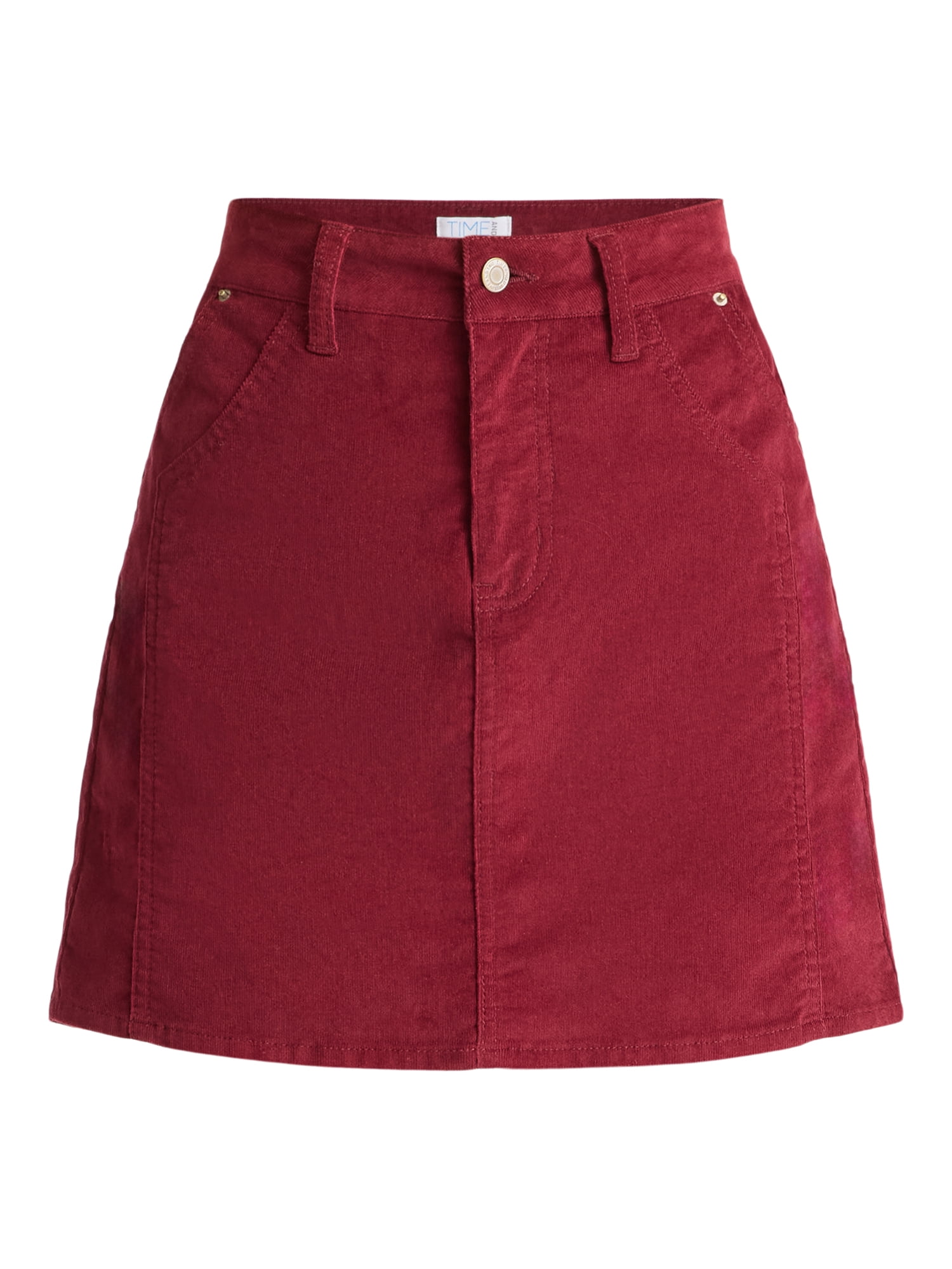Time and Tru Women's Corduroy Mini Skirt, Sizes 0-20