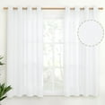 thumbnail image 1 of Natural Linen Curtains Long for Living Room Bedroom Groet Top Light Filtering Privacy Linen Textu Window Semi Sheer Drapes Panels x Natural, 1 of 7