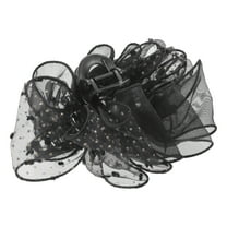 1 Pc Fashion Polka Dots Mesh Hair Clips Hairdo Clip for Women 6.10"x4.72"x2.76" Black